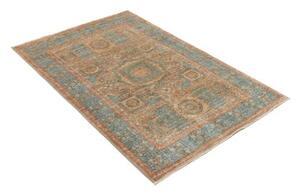 Tappeto Kairo Geometrico Blu Petrolio Ruggine 99x153 Cm