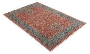 Tappeto Kairo Stilizzato Rosso Mattone Turchese 124x186 Cm