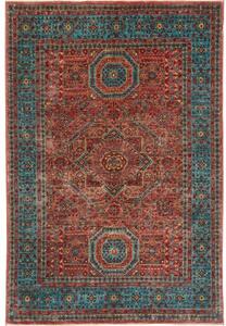 Tappeto Kairo Stilizzato Rosso Mattone Turchese 124x186 Cm
