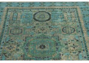 Tappeto Kairo Medaglione Verde Petrolio Beige 125x181 Cm