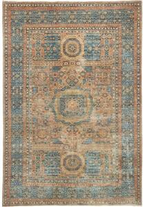 Tappeto Kairo Geometrico Blu Petrolio Beige 122x183 Cm