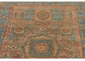 Tappeto Kairo Geometrico Blu Petrolio Ruggine 99x153 Cm