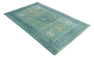 Tappeto Kairo Stilizzato Verde Petrolio Ocra 120x186 Cm