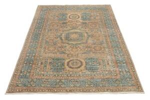 Tappeto Kairo Geometrico Blu Petrolio Beige 122x183 Cm