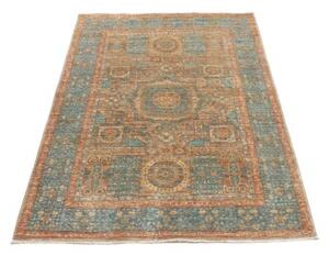 Tappeto Kairo Geometrico Blu Petrolio Ruggine 99x153 Cm