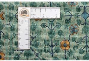 Tappeto Kairo Stilizzato Verde Petrolio Ocra 169x236 Cm
