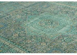 Tappeto Kairo Stilizzato Verde Petrolio Ocra 201x308 Cm