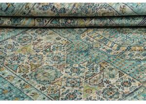 Tappeto Kairo Patchwork Verde Petrolio Beige 147x204 Cm