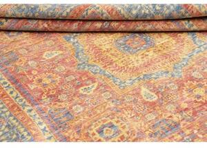 Tappeto Kairo Stilizzato Rosso Mattone Blu Avio 151x206 Cm