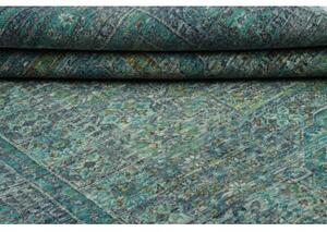 Tappeto Kairo Stilizzato Verde Petrolio Ocra 150x193 Cm