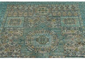 Tappeto Kairo Patchwork Verde Petrolio Beige 147x204 Cm