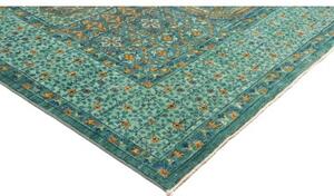 Tappeto Kairo Stilizzato Verde Petrolio Ocra 169x236 Cm