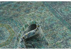 Tappeto Kairo Stilizzato Verde Petrolio Ocra 150x193 Cm