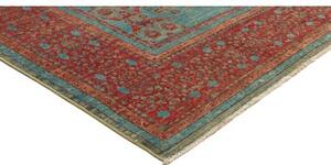 Tappeto Kairo Geometrico Turchese Rosso 177x235 Cm