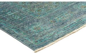 Tappeto Kairo Stilizzato Verde Petrolio Ocra 150x193 Cm