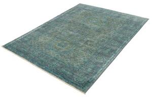 Tappeto Kairo Stilizzato Verde Petrolio Ocra 150x193 Cm