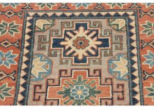 Tappeto Kazak Geometrico Arancione Blu 62x94 Cm