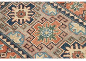 Tappeto Kazak Geometrico Arancione Blu 62x94 Cm