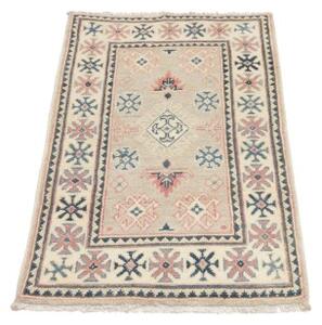 Tappeto Kazak Stilizzato Avorio Blu 60x98 Cm
