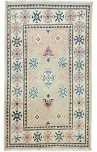 Tappeto Kazak Stilizzato Avorio Blu 60x98 Cm
