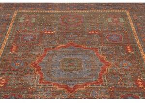Tappeto Kairo Medaglione Marrone Blu 175x236 Cm
