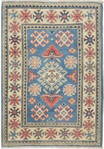 Tappeto Kazak Stilizzato Blu Avorio 61x89 Cm