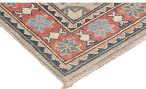 Tappeto Kazak Geometrico Grigio Rosso Mattone 64x88 Cm