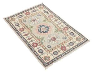 Tappeto Kazak Stilizzato Avorio Blu 61x90 Cm