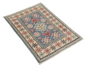 Tappeto Kazak Stilizzato Blu Avorio 61x89 Cm