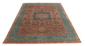 Tappeto Kairo Stilizzato Blu Petrolio Mattone 175x237 Cm