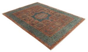 Tappeto Kairo Stilizzato Blu Petrolio Mattone 175x237 Cm