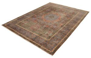 Tappeto Kairo Medaglione Marrone Blu 175x236 Cm
