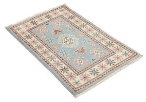 Tappeto Kazak Stilizzato Azzurro Avorio 61x94 Cm