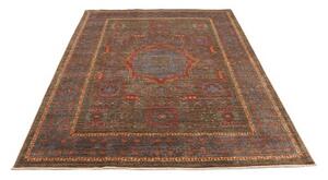 Tappeto Kairo Medaglione Marrone Blu 175x236 Cm