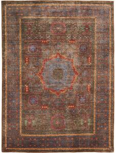 Tappeto Kairo Medaglione Marrone Blu 175x236 Cm