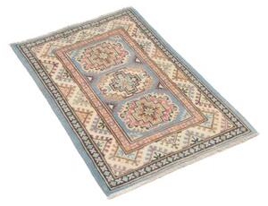 Tappeto Kazak Stilizzato Azzurro Beige 61x89 Cm