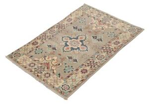 Tappeto Kazak Stilizzato Beige Blu 63x91 Cm