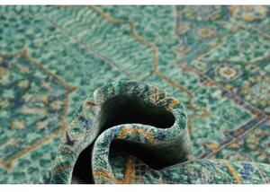 Tappeto Kairo Stilizzato Verde Petrolio Ocra 201x308 Cm