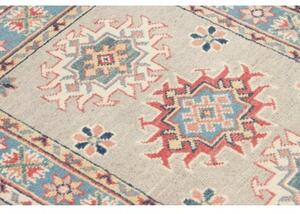 Tappeto Kazak Stilizzato Grigio Chiaro Celeste 64x90 Cm