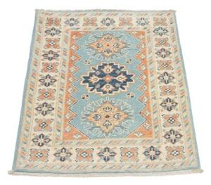 Tappeto Kazak Stilizzato Azzurro Arancione 64x86 Cm