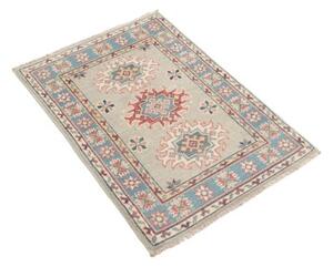 Tappeto Kazak Stilizzato Grigio Chiaro Celeste 64x90 Cm