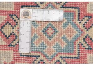 Tappeto Kazak Stilizzato Grigio Chiaro Celeste 64x90 Cm