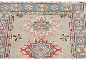 Tappeto Kazak Stilizzato Grigio Chiaro Celeste 64x90 Cm