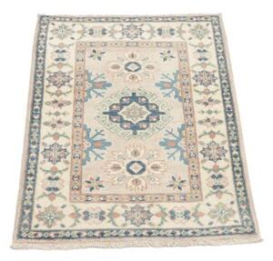 Tappeto Kazak Stilizzato Avorio Blu 60x85 Cm
