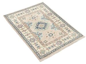 Tappeto Kazak Stilizzato Avorio Blu 60x85 Cm