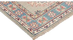 Tappeto Kazak Stilizzato Grigio Chiaro Celeste 64x90 Cm