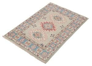 Tappeto Kazak Stilizzato Grigio Chiaro Celeste 64x90 Cm