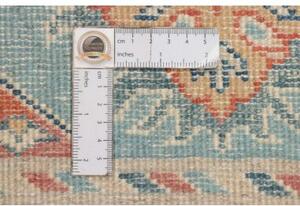 Tappeto Kazak Stilizzato Azzurro Arancione 64x86 Cm