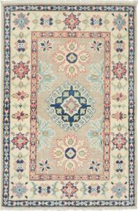 Tappeto Kazak Stilizzato Avorio Blu 58x90 Cm