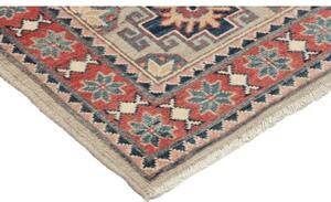 Tappeto Kazak Geometrico Rosso Mattone Grigio Chiaro 65x86 Cm